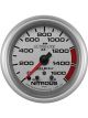 Auto Meter Gauge Ultra-Lite Ii Nitrous Pressure 0-1600 PSI 2 5/8