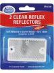 ARK Clear Reflector Self Adhesive Or Screw 73mm X 43mm ADR Pack of 2