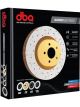 DBA 4000 Cross-Drilled Slotted Disc Brake Rotor (Single) Black 350mm