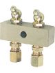 Alemlube Header Block 2 Outlets Comes with 6mm Fittings & Grease Nipples 