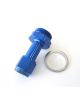 Aeroflow Carburettor Adapter Female -6AN, Blue, For Holley