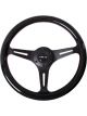 NRG Classic Wood Grain Steering Wheel 350mm Black Paint Grip w/Bla…