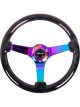 NRG Reinforced Steering Wheel 350mm / 3in. Deep Classic Blk Spar…