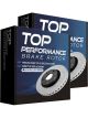 2 x Top Performance X Drilled Slotted Disc Brake Rotor 287mm TD502XSP