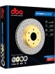 DBA Cross-Drilled Slotted Disc Brake Rotor (Single) Gold 312mm