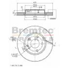 Bremtec Euro-Line Disc Brake Rotor (Pair) 276mm