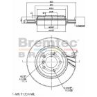 Bremtec Euro-Line Disc Brake Rotor (Single) 320.00mm