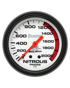 Auto Meter Gauge Phantom Nitrous Pressure 0-2k PSI 2 5/8" Analog Mechanic…