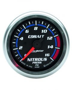 Auto Meter Gauge Cobalt Nitrous Pressure 0-1600 PSI 2 1/16" Analog Electr…