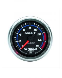 Auto Meter Gauge Cobalt Nitrous Pressure 0-1600 PSI 2 5/8" Analog Electri…