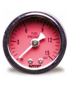 Nitrous Oxide Systems NOS Gauge, Fuel Pressure, 0-15 Psi, 1 1/2 In.,
