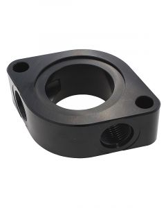 Aeroflow Water Neck Spacer Black For SB Chev x2 -8 ORB Aux Ports