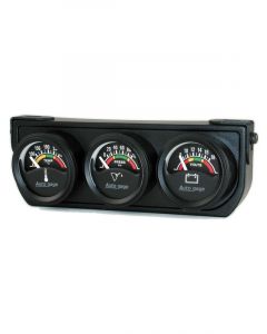 Auto Meter Gauge Console, OILP/WTMP/Volt, 1.5", 100PSI/280 °F/18V, Elec