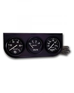 Auto Meter Gauge Console 2-1/16" 100 PSI/280°F/18V, Mech Blk Dial & BZL AG