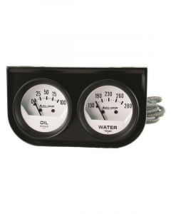 Auto Meter Gauge Console 2-1/16", 100PSI/280 °F Wht Dial S/Sweep, Autogage