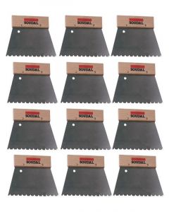 12 x Soudal Large Notched Trowel Adhesive Spreader No.11 5mm