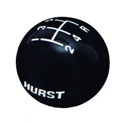 Hurst 5 Speed Shifter Knob (3/8-16) Black With Hurst Logo