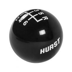 Hurst 6 Speed Shifter Knob (3/8-16) Black With Hurst Logo