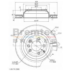 Bremtec Euro-Line Disc Brake Rotor (Single) 358.00mm