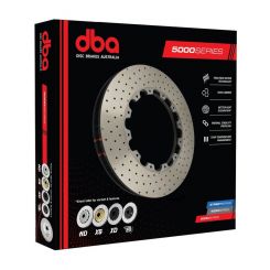 DBA Disc Brake Rotor Ring Cross-Drilled & Dimpled 5000 Series (Single) Left 390mm