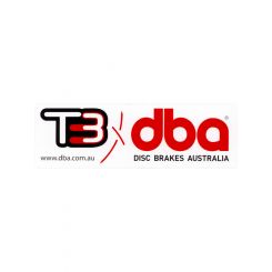 DBA - Disc Brakes Australia T3 Red Name Big Sticker (Set of 2) 30x9.5x0.01 cm