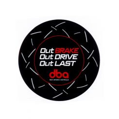 DBA - Disc Brakes Australia Out Brake,Drive,Last Black Sticker Circle 8x8 cm