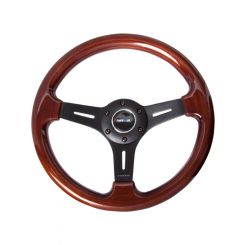 NRG Classic Wood Grain Steering Wheel 330mm Wood Grain w/Matte Blac