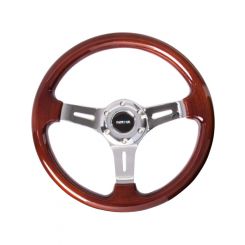 NRG Classic Wood Grain Steering Wheel 330mm Wood Grain w/Chrome 3-S
