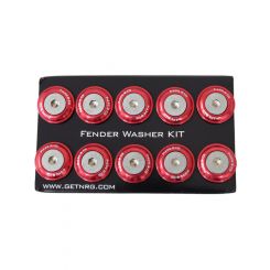 NRG Fender Washer Kit w/Rivets For Plastic Red Set of 10