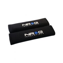 NRG Seat Belt Pads 2.7in. W x 11in. L Black Short 2pc