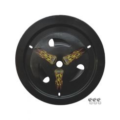 Dominator Racing Mud Cover Bolt-On Plastic Black 15" Wheels