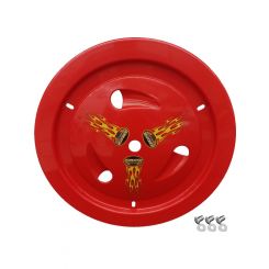 Dominator Racing Mud Cover Quick Turn Fasteners Red 15" Wheels