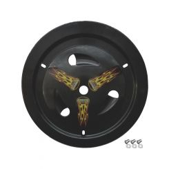 Dominator Racing Mud Cover Quick Turn Fasteners Black 15" Wheels