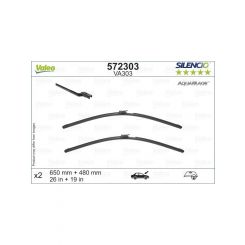 Valeo Wiper Blade Unheated Front For RHD Vehicles 650mm Length Flat Bar