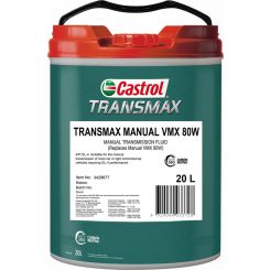 Castrol Transmax 80W Manual Vmx Gl-4 Gear Oil 20L