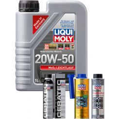 Liqui Moly MoS2 Leichtlauf 20W-50 1L + Platinum Service Kit