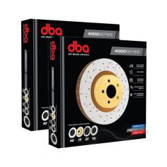 2 x DBA 4000 Cross-Drilled Slotted Disc Brake Rotor 360mm DBA42096XS