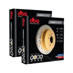 2 x DBA 4000 Cross-Drilled Slotted Disc Brake Rotor 303mm DBA4505XS