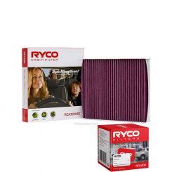 Ryco Cabin Air Filter Microshield RCA181MS + Service Stickers
