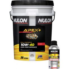 Nulon Apex+ 10W-40 Long Life Engine Oil 20L + Performance Engine Treatment 500ml
