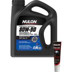 Nulon 80W-90 Gearbox and Differential Oil 2.5L + Gearbox Diff Treatment 125ml