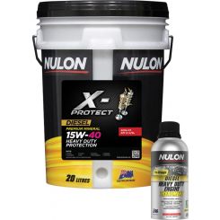 Nulon X-Protect 15W-40 Mineral Engine Oil 20L + Diesel Engine Treatment 500ml