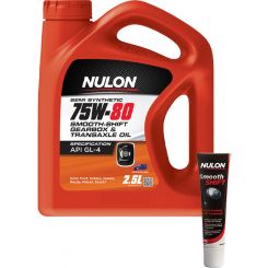 Nulon Semi 75W-80 Gearbox Transaxle Oil 2.5L + Gearbox Diff Treatment 125ml
