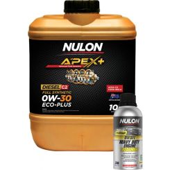 Nulon Apex+ 0W-30 ECO-PLUS C2 Engine Oil 10L + Diesel Engine Treatment 500ml