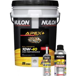 Nulon Apex+ 10W-40 Engine Oil 20L + Engine Treatment & Petrol Extreme Clean