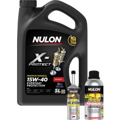 Nulon X-Protect 15W-40 Engine Oil 5L + Engine Treatment & Petrol Extreme Clean