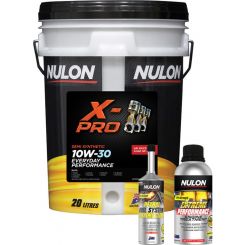 Nulon X-Pro 10W-30 Engine Oil 20L + Engine Treatment & Petrol Extreme Clean