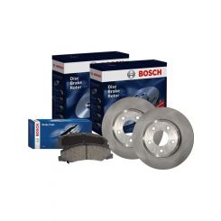 Bosch Rear Disc Brake Rotors + Brake Pads