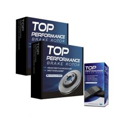Top Performance Front Disc Brake Rotors + Brake Pads