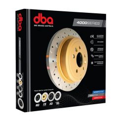 DBA 4000 Cross-Drilled Slotted Disc Brake Rotor (Single) 280mm